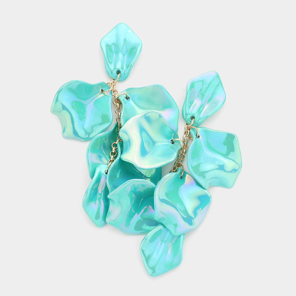 iLLASPARKZ Petal Cluster Vine Link Dangle Earrings