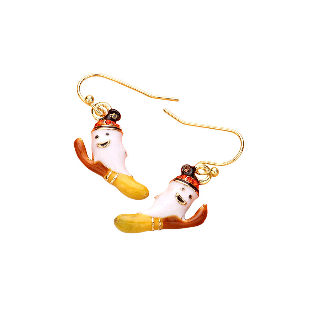 iLLASPARKZ Enamel Halloween Ghost Dangle Earrings