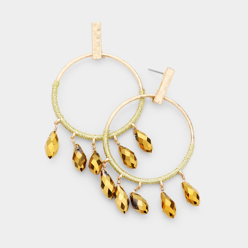 iLLASPARKZ Glass Crystal Dream Catcher Dangle Earrings