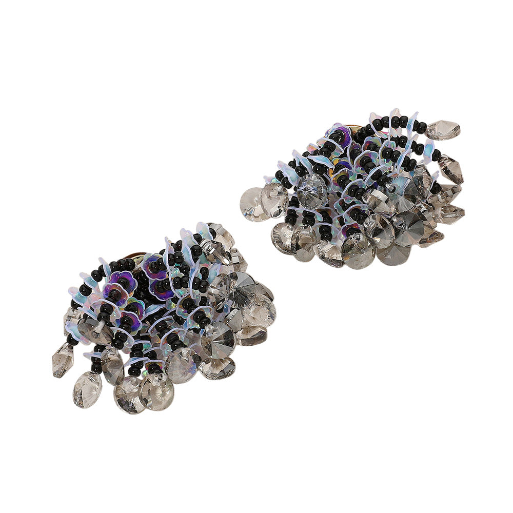 iLLASPARKZ Faceted Seed Beaded Cluster Earrings