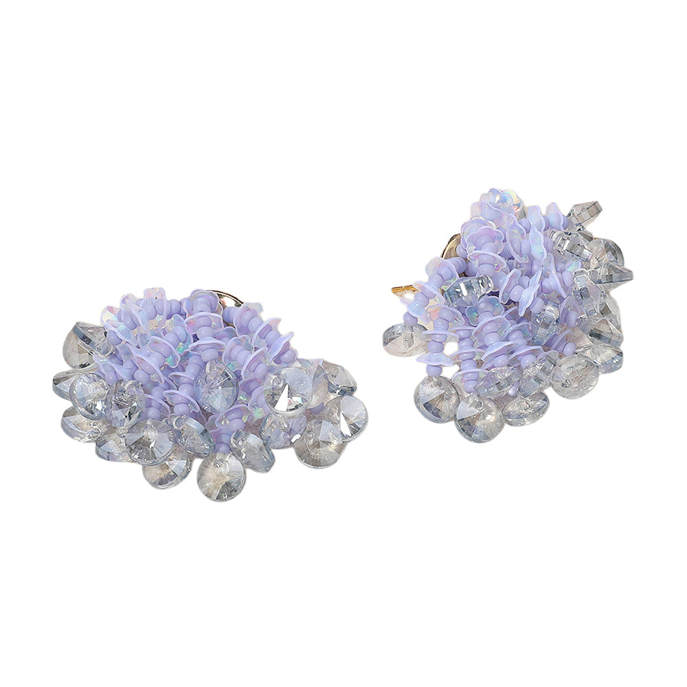 iLLASPARKZ Faceted Seed Beaded Cluster Earrings