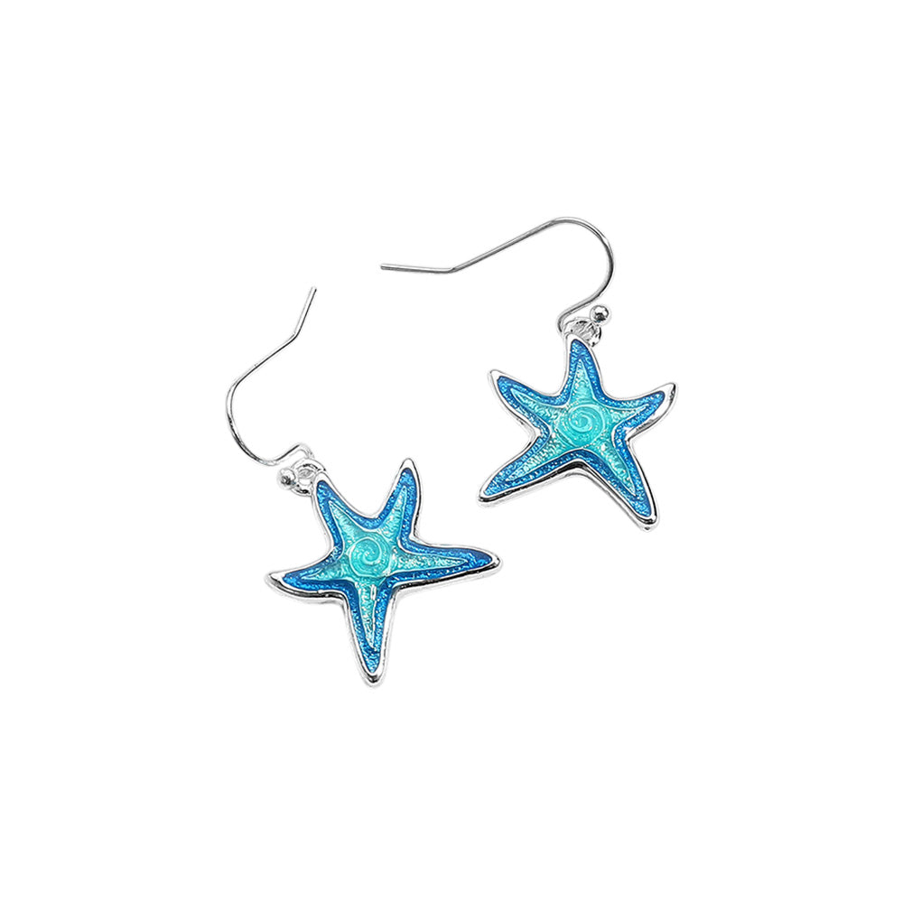 iLLASPARKZ Enamel Starfish Dangle Earrings
