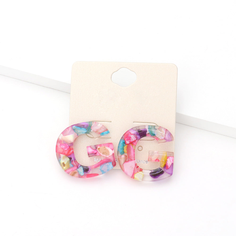 iLLASPARKZ -G- Colorful Monogram Earrings