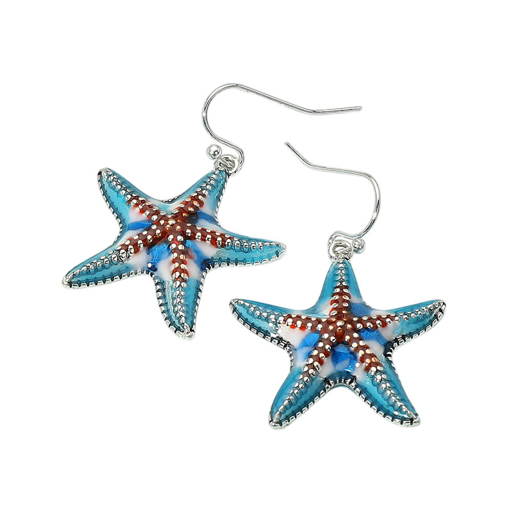 iLLASPARKZ Enamel Starfish Dangle Earrings