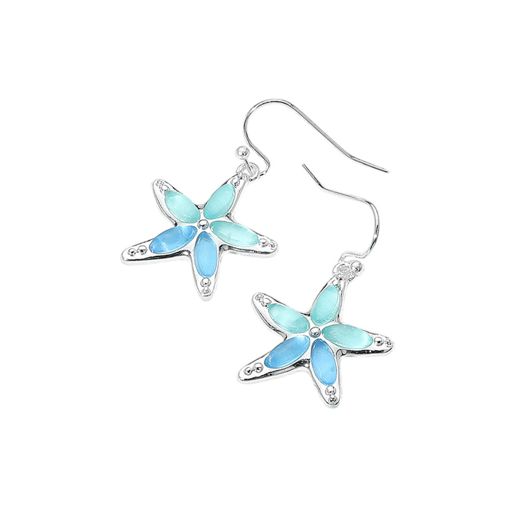 iLLASPARKZ Sea Glass Starfish Dangle Earrings