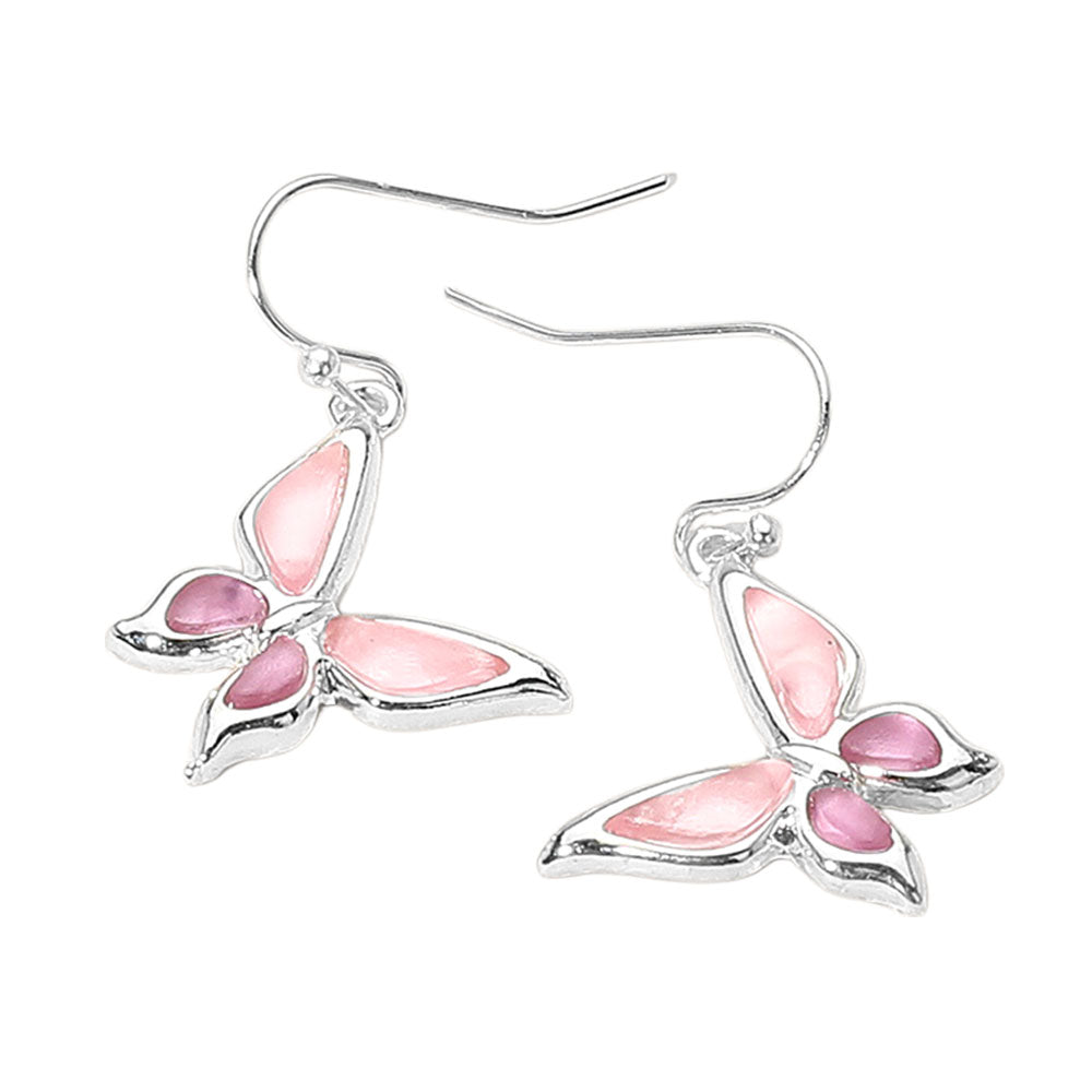 iLLASPARKZ Sea Glass Butterfly Dangle Earrings