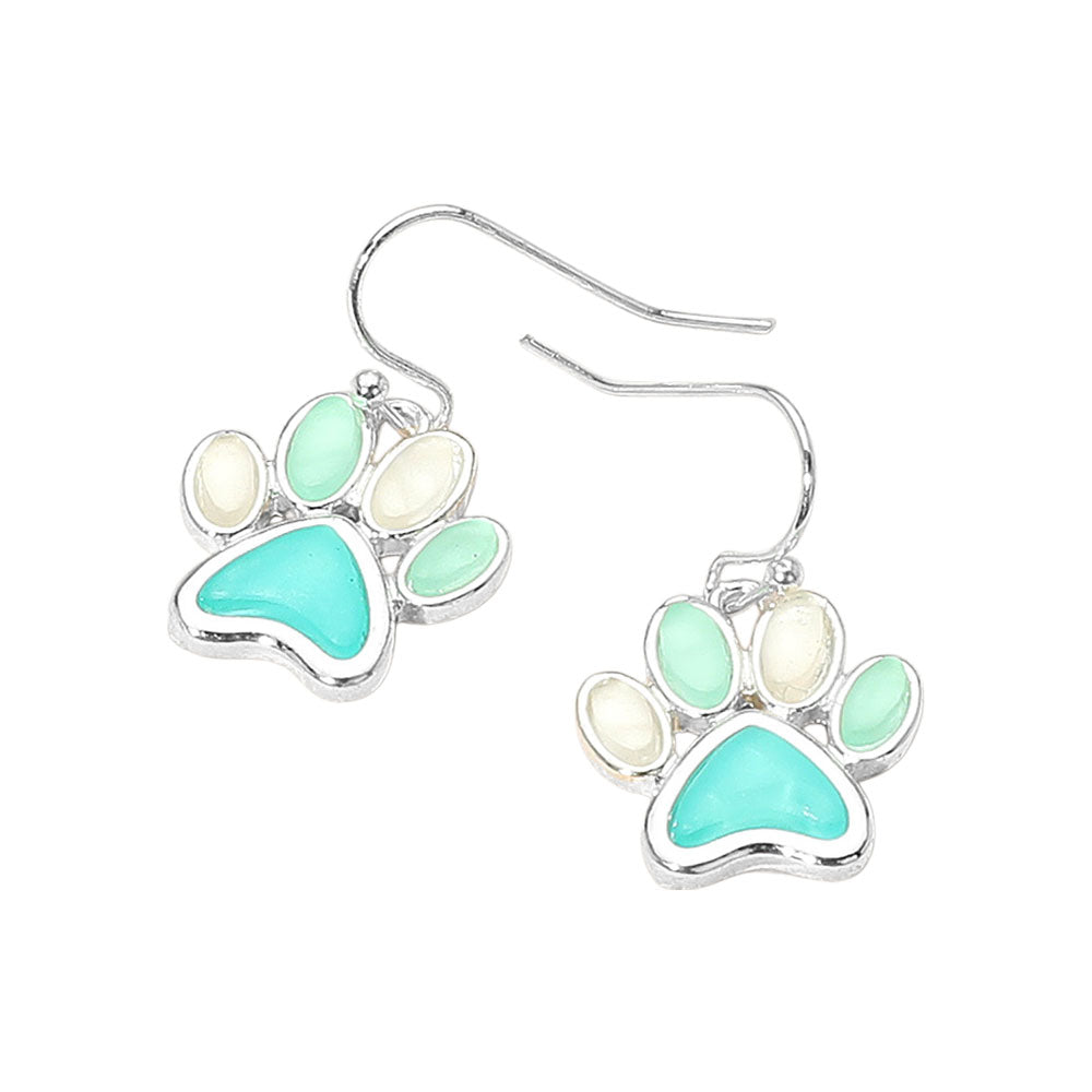iLLASPARKZ Sea Glass Paw Dangle Earrings