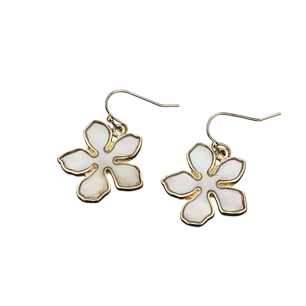 iLLASPARKZ Mother OF Pearl Flower Dangle Earrings
