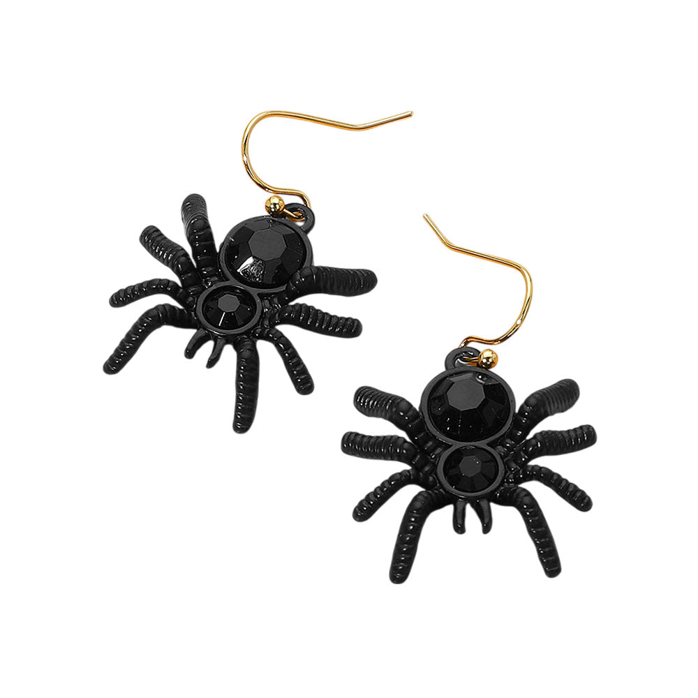 iLLASPARKZ Creepy Crawly Halloween Spider Dangle Earrings
