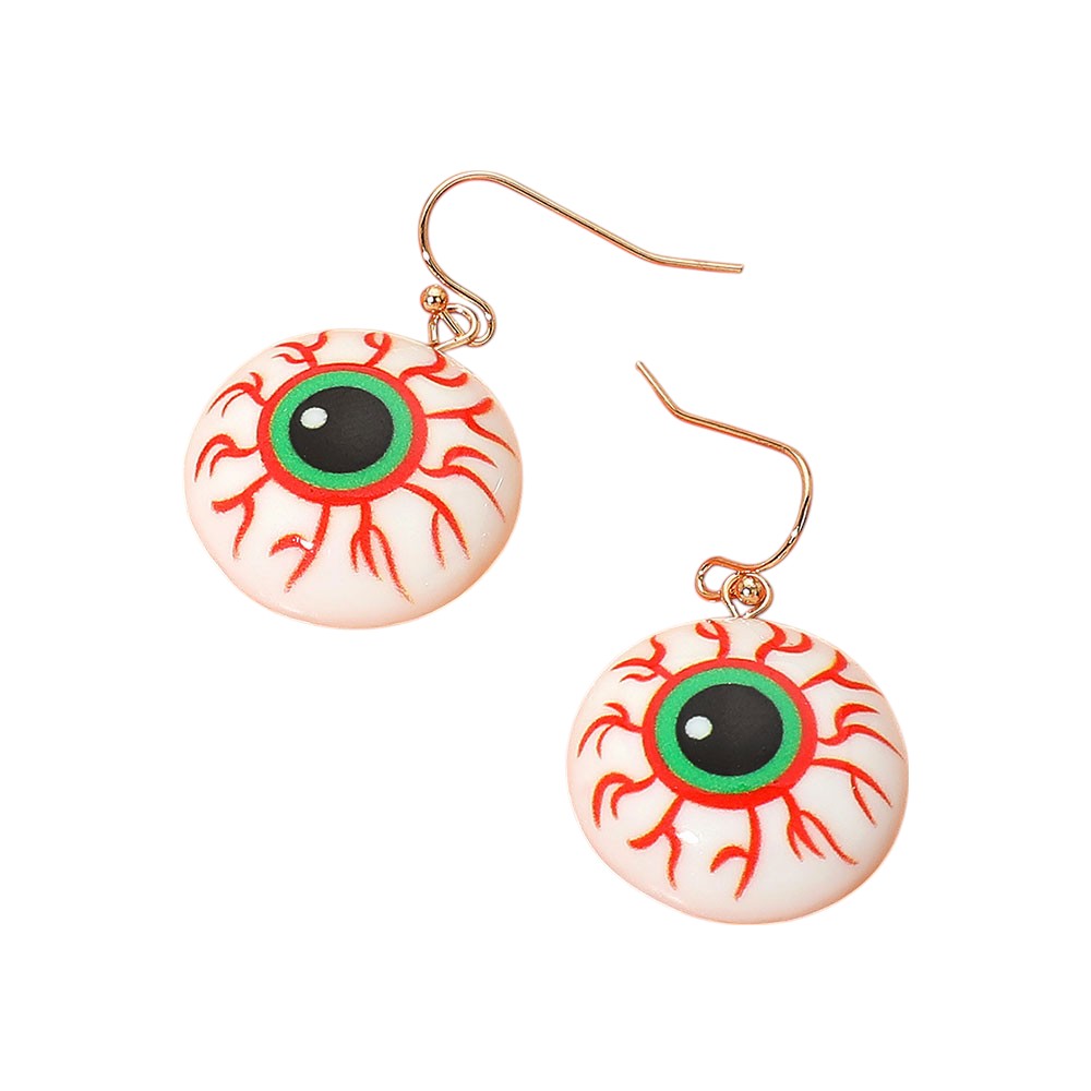 iLLASPARKZ Halloween Creepy Red Vein Eyeball Dangle Earrings