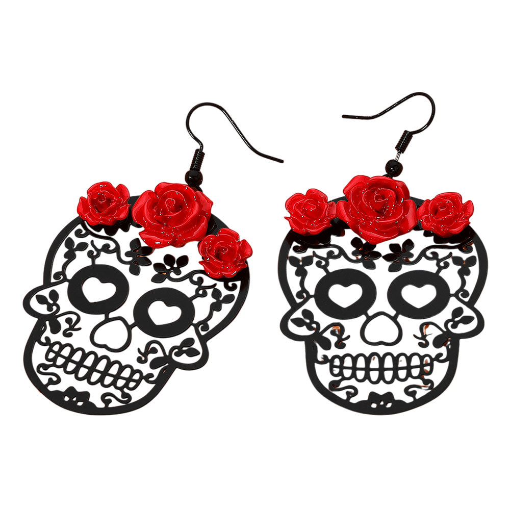 iLLASPARKZ Day of the Dead Sugar Skull Dangle Earrings