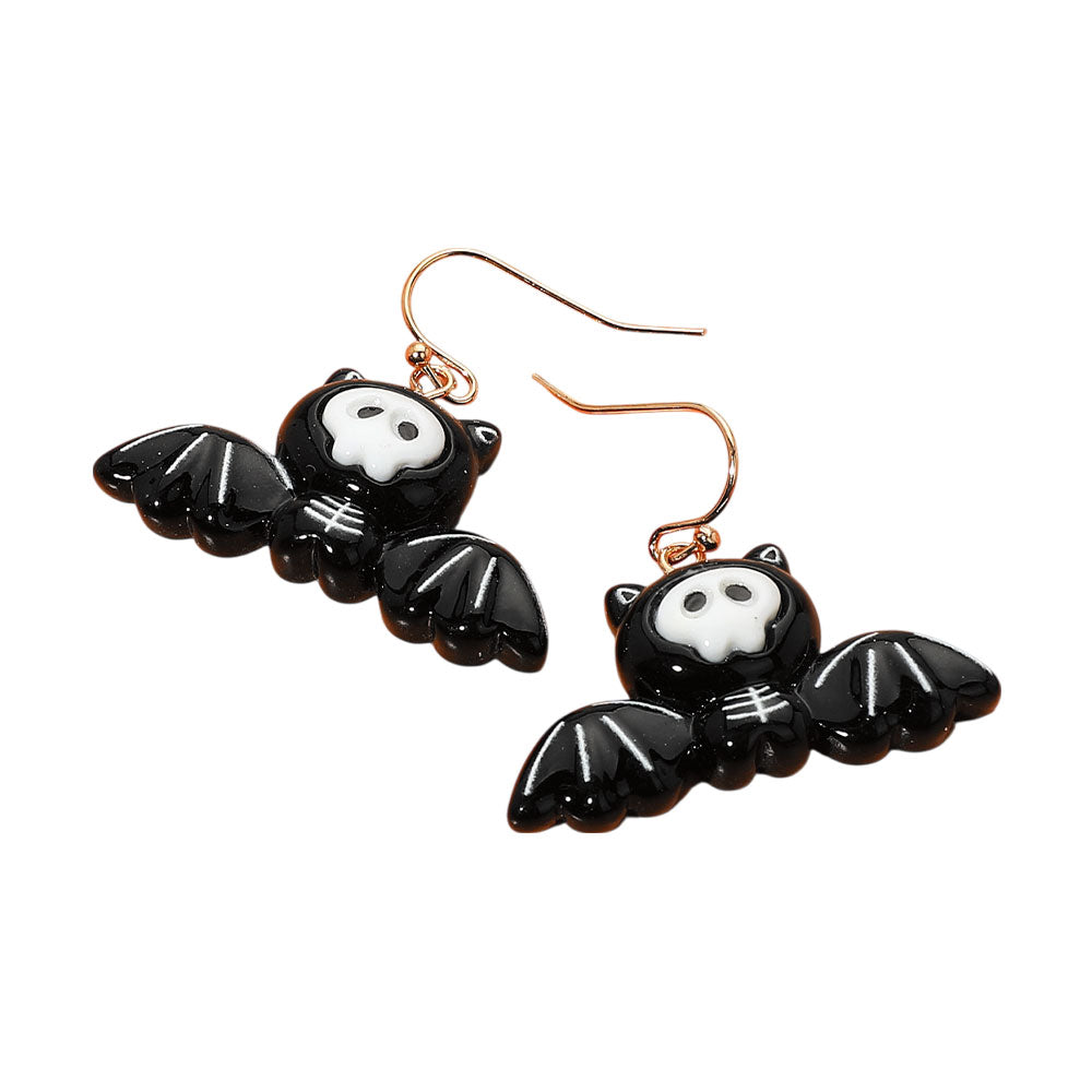 iLLASPARKZ Halloween Bat Skeleton Dangle Earrings