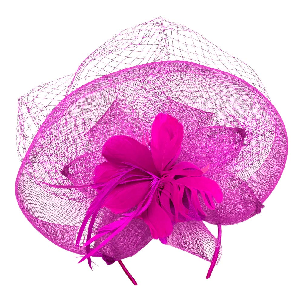 iLLASPARKZ Flower Feather Mesh Fascinator / Headband