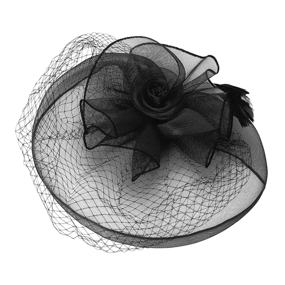 iLLASPARKZ Flower Feather Mesh Fascinator / Headband