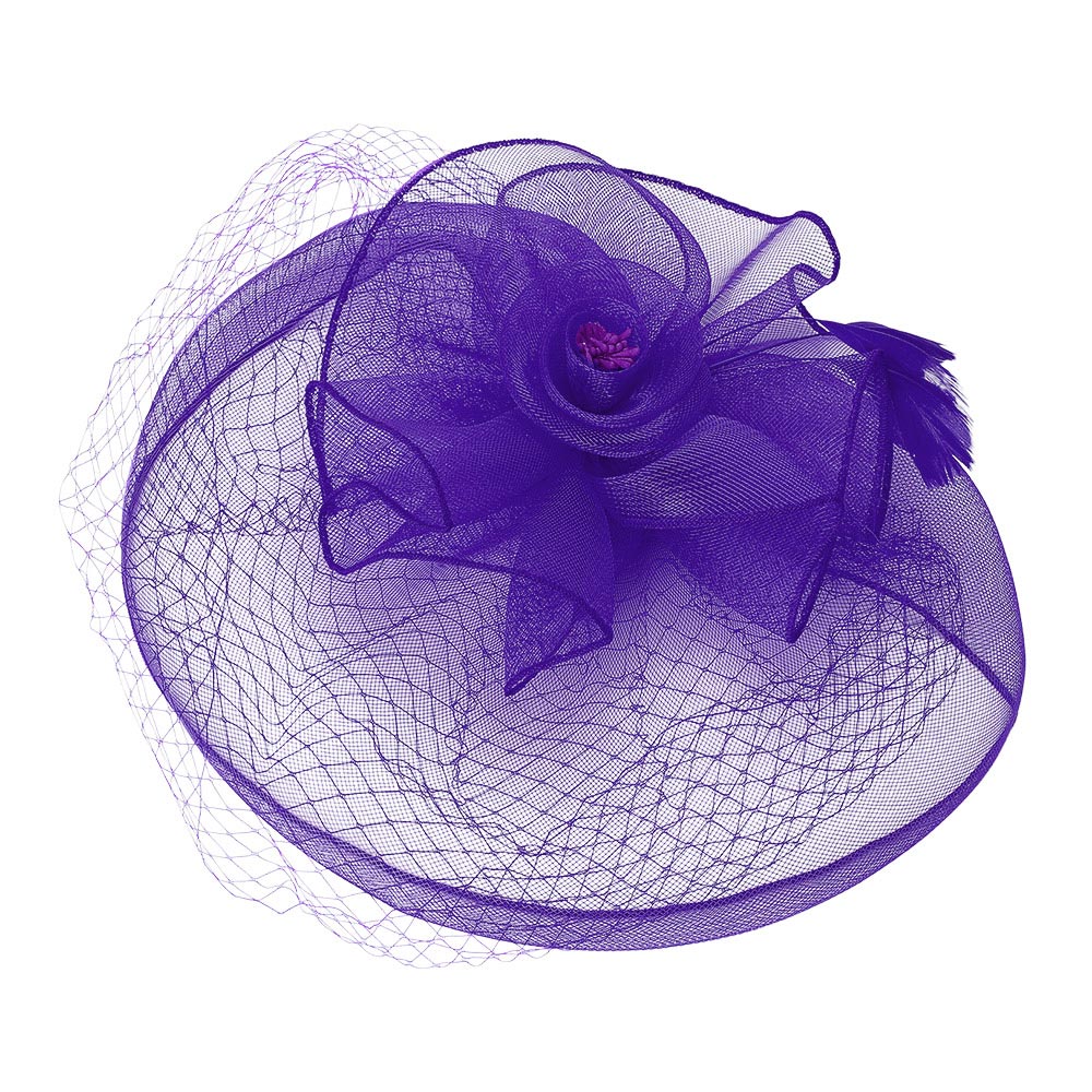 iLLASPARKZ Flower Feather Mesh Fascinator / Headband