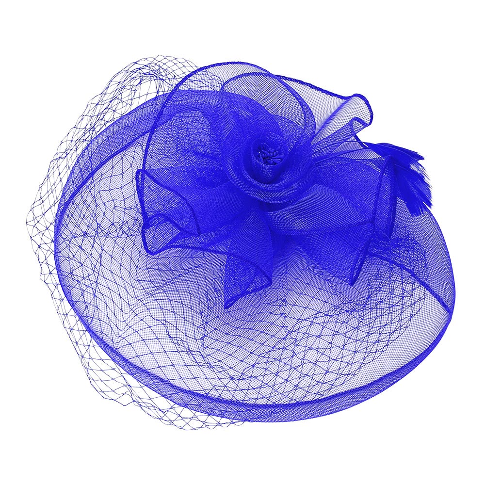 iLLASPARKZ Flower Feather Mesh Fascinator / Headband