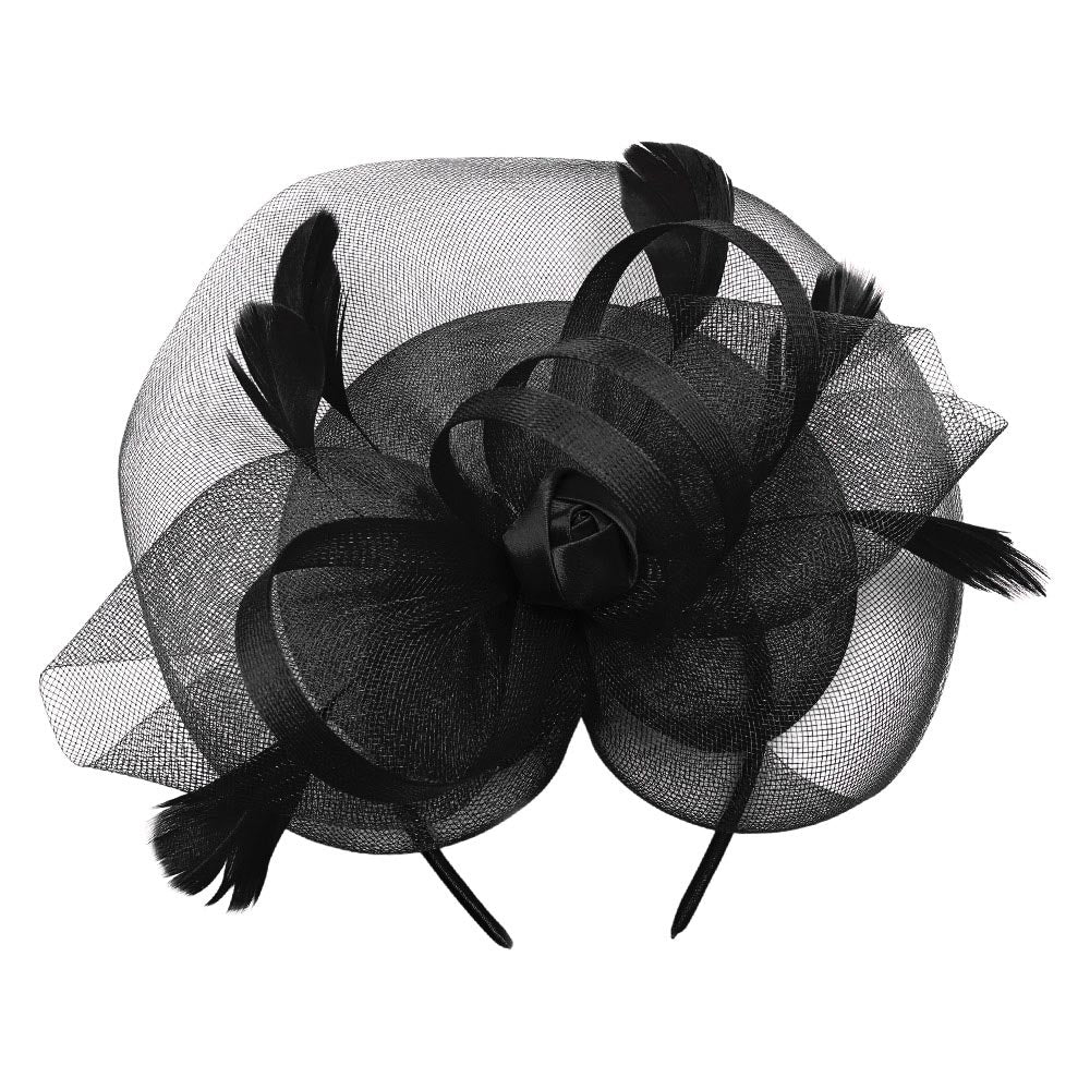 iLLASPARKZ Flower Feather Fascinator / Headband