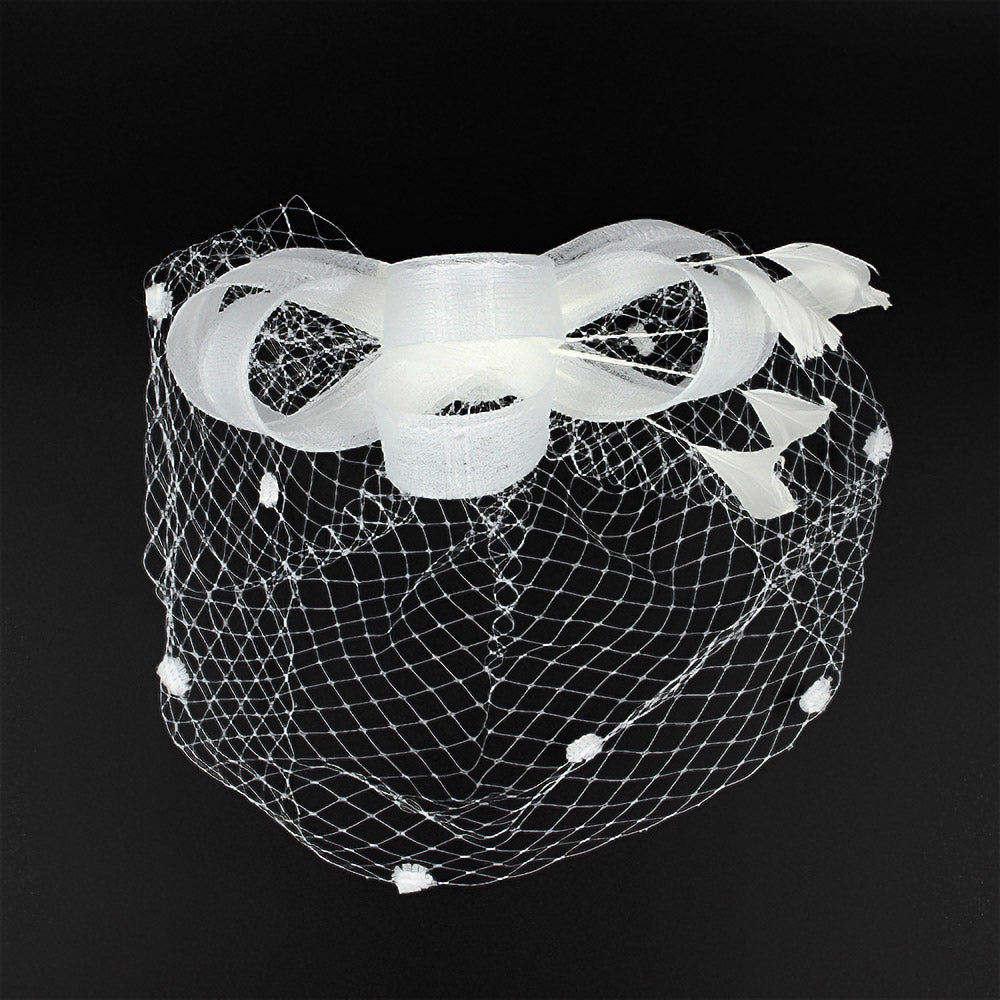 iLLASPARKZ Feather Mesh Bow Fascinator / Headband