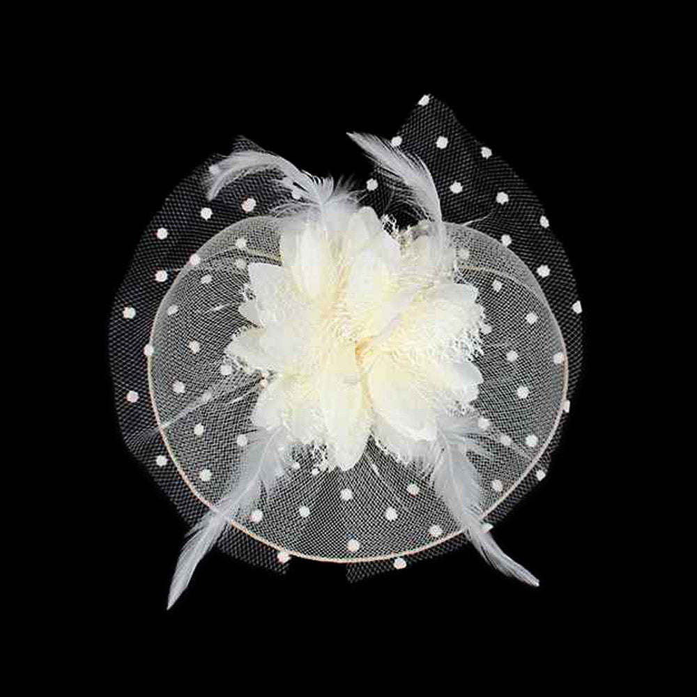 iLLASPARKZ Feather Mesh Flower Fascinator / Headband