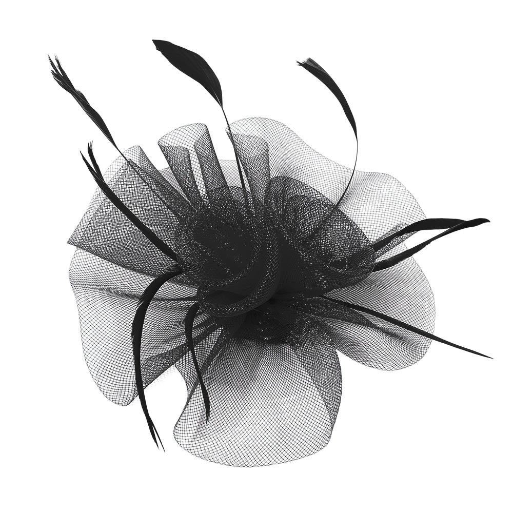 iLLASPARKZ Mesh Flower Feather Mesh Fascinator / Headband