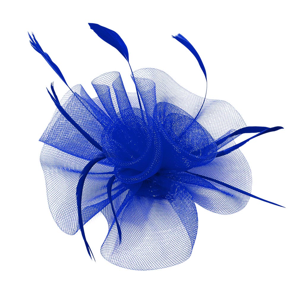 iLLASPARKZ Mesh Flower Feather Mesh Fascinator / Headband