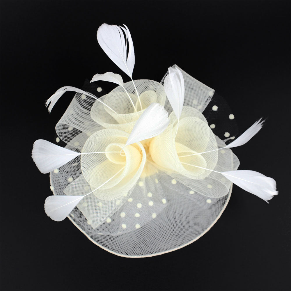 iLLASPARKZ Feather Mesh Flower Fascinator / Headband