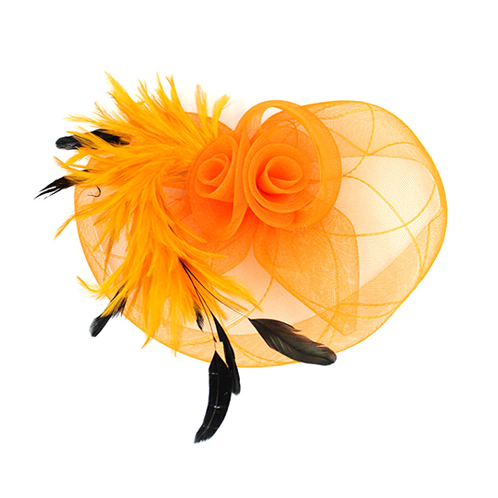 iLLASPARKZ Feather Mesh Flower Fascinator / Headband