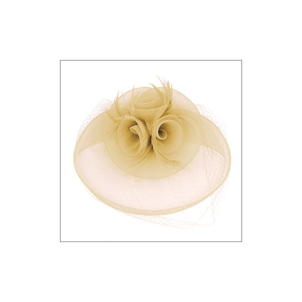 iLLASPARKZ Feather Mesh Flower Fascinator / Headband