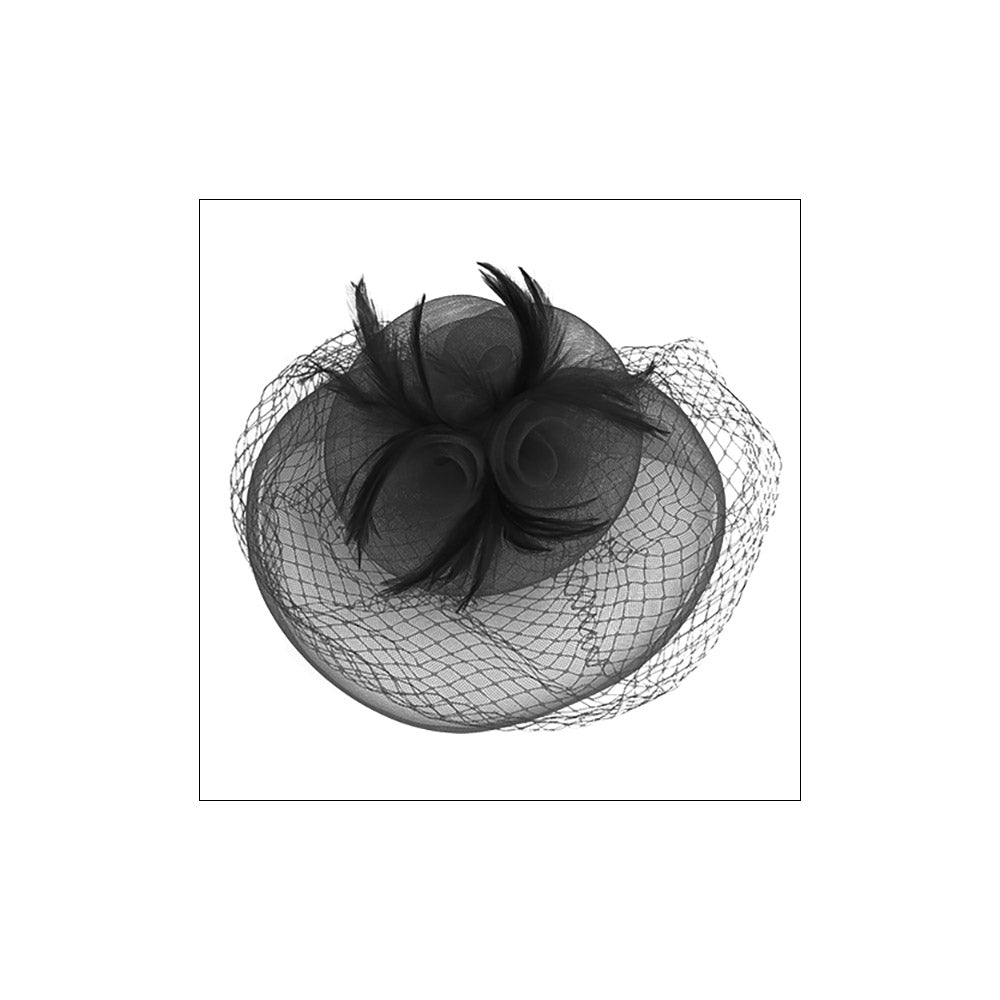 iLLASPARKZ Feather Mesh Flower Fascinator / Headband