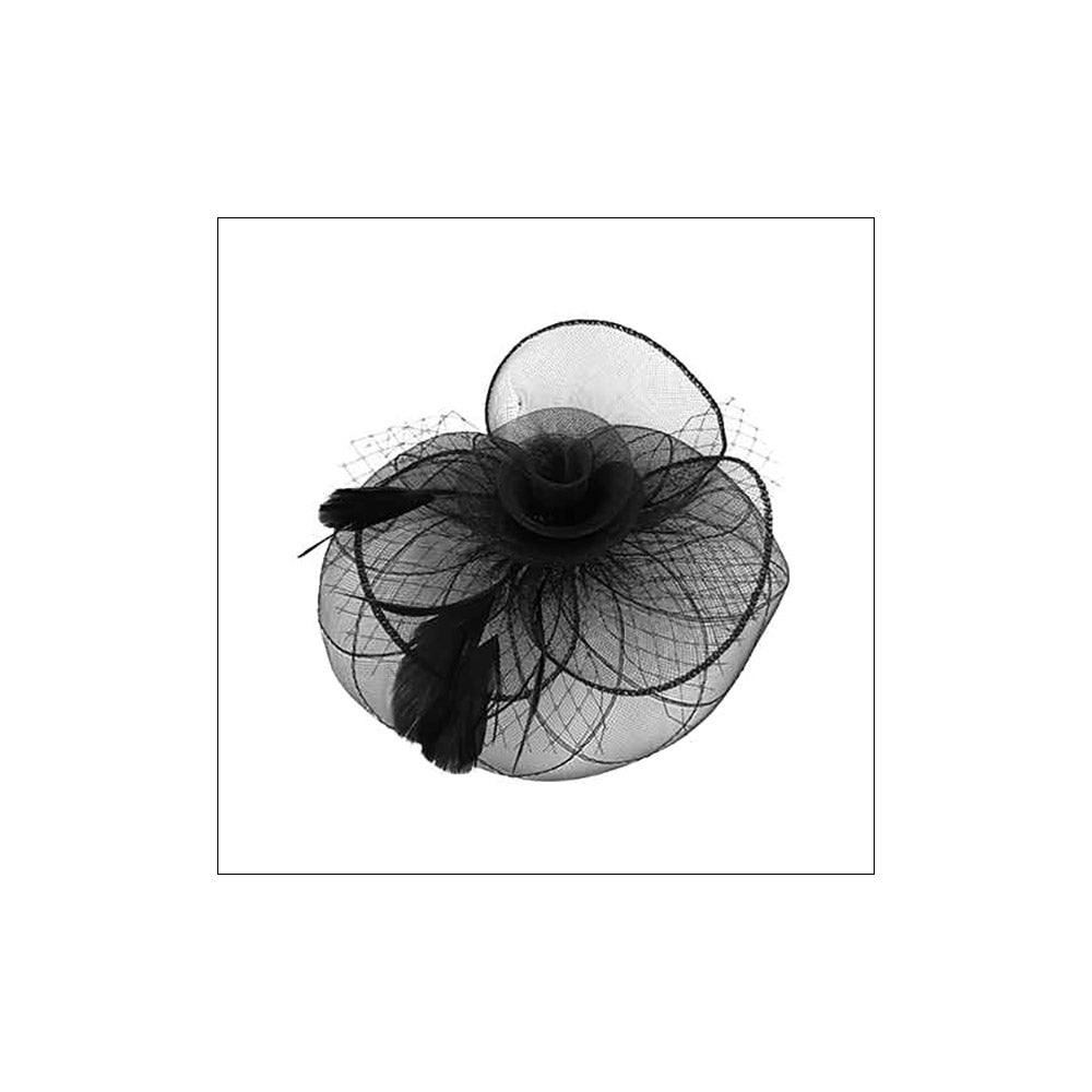 iLLASPARKZ Feather Mesh Flower Fascinator / Headband