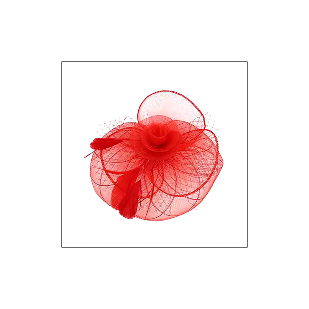 iLLASPARKZ Feather Mesh Flower Fascinator / Headband