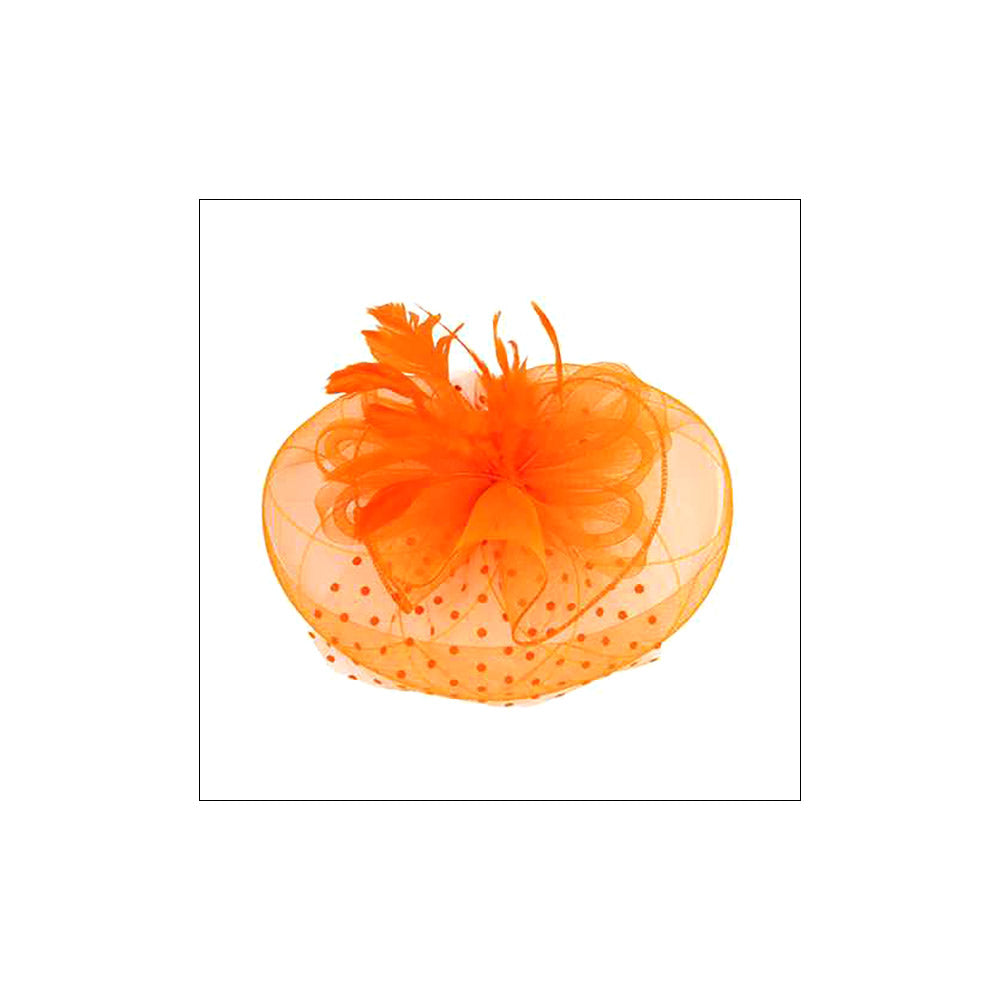 iLLASPARKZ Bow Feather Mesh Flower Fascinator / Headband
