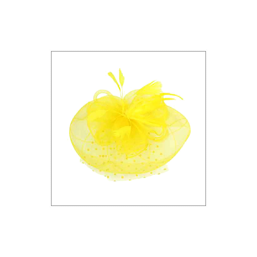 iLLASPARKZ Bow Feather Mesh Flower Fascinator / Headband
