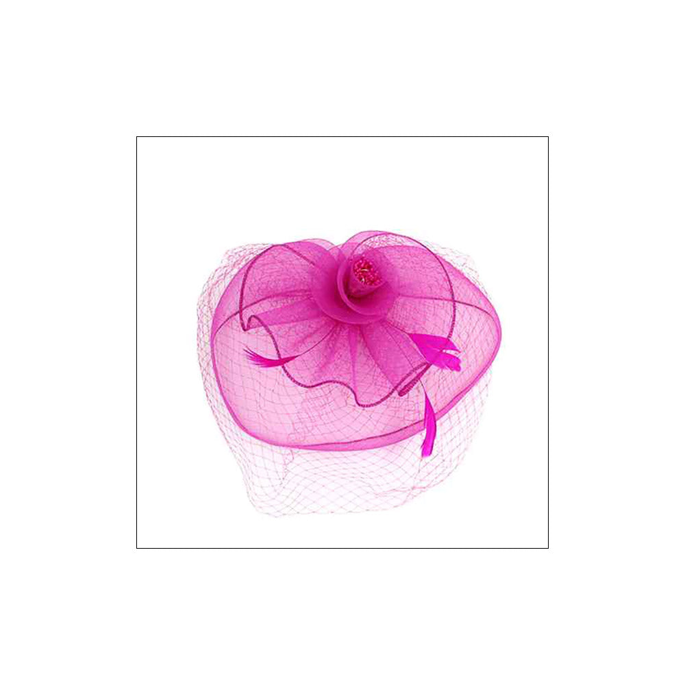 iLLASPARKZ Flower Feather Mesh Fascinator / Headband