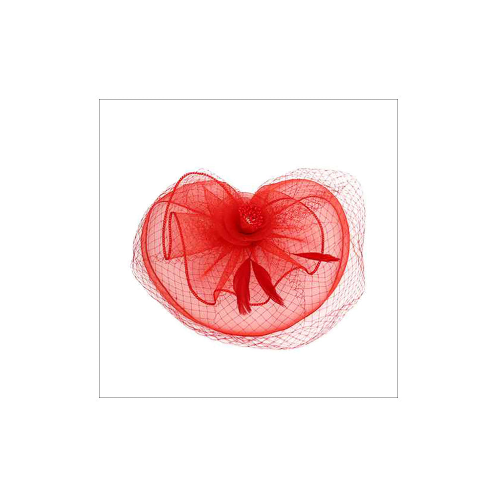 iLLASPARKZ Flower Feather Mesh Fascinator / Headband