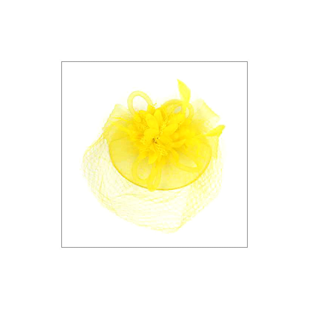 iLLASPARKZ Bow Flower Feather Mesh Fascinator / Headband