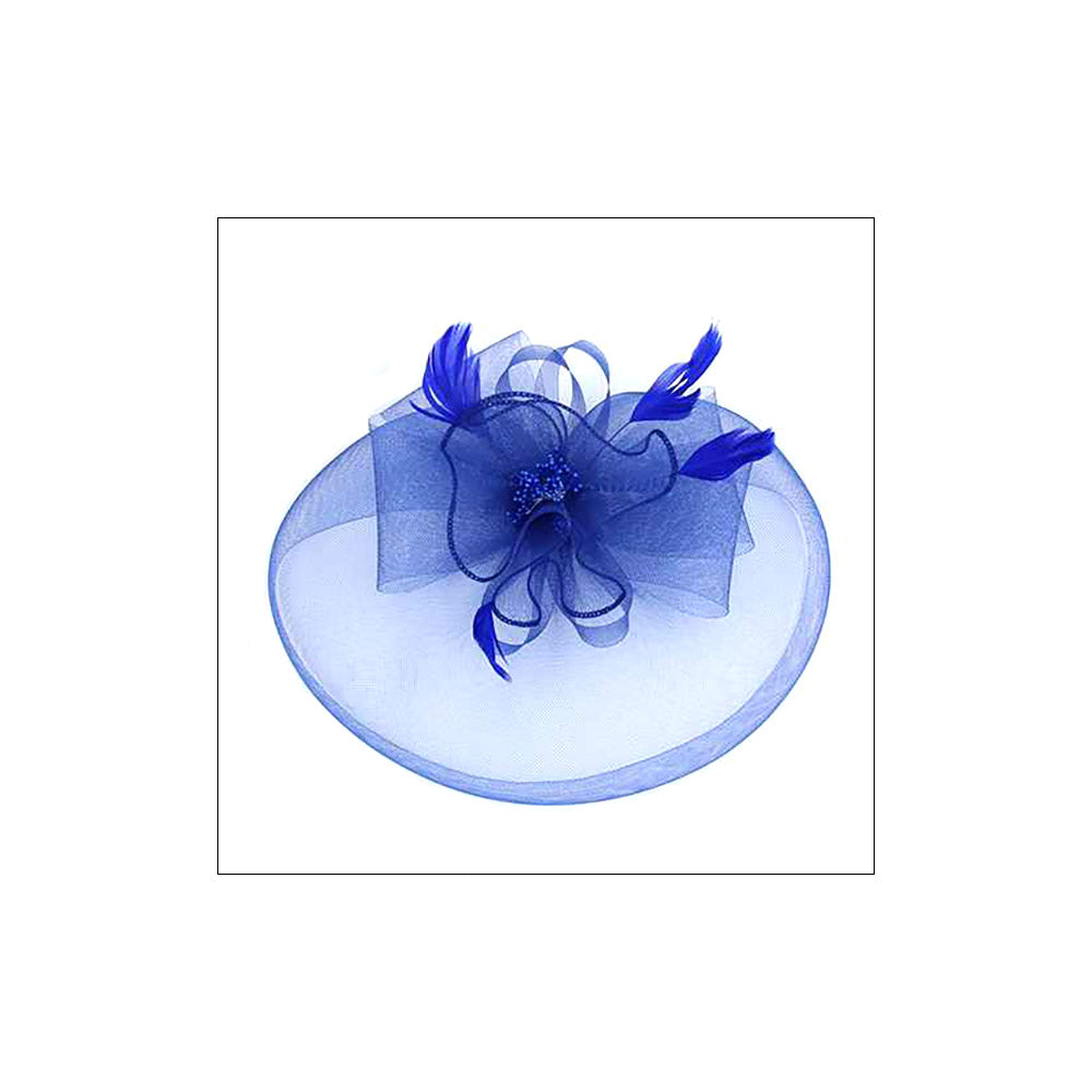 iLLASPARKZ Bow Flower Feather Mesh Fascinator / Headband