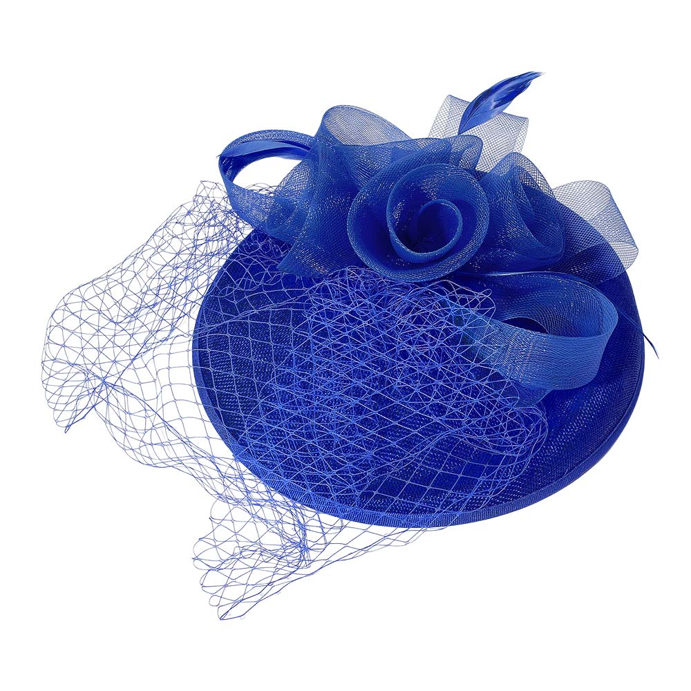 iLLASPARKZ Rosette Feather Mesh Fascinator / Headband