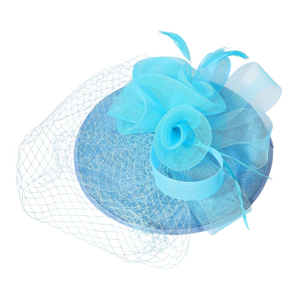 iLLASPARKZ Rosette Feather Mesh Fascinator / Headband