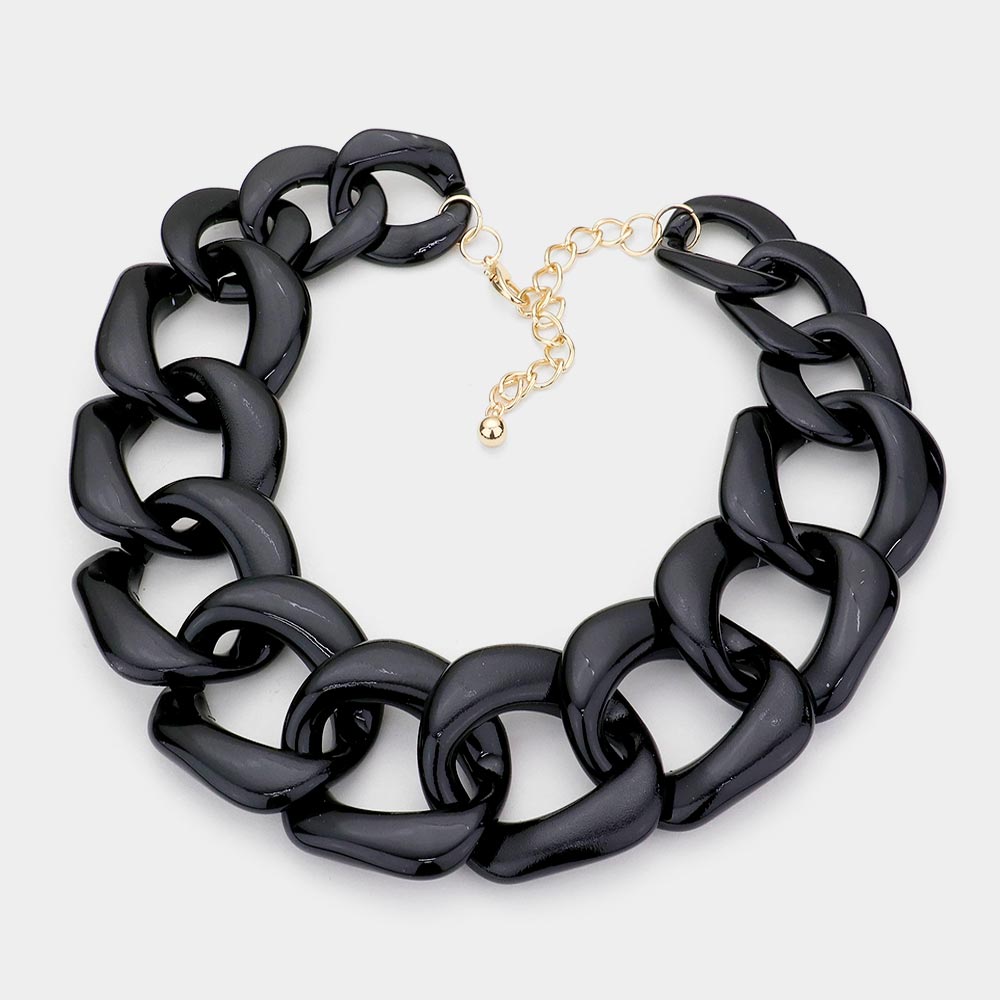 iLLASPARKZ Chunky Acetate Chain Necklace