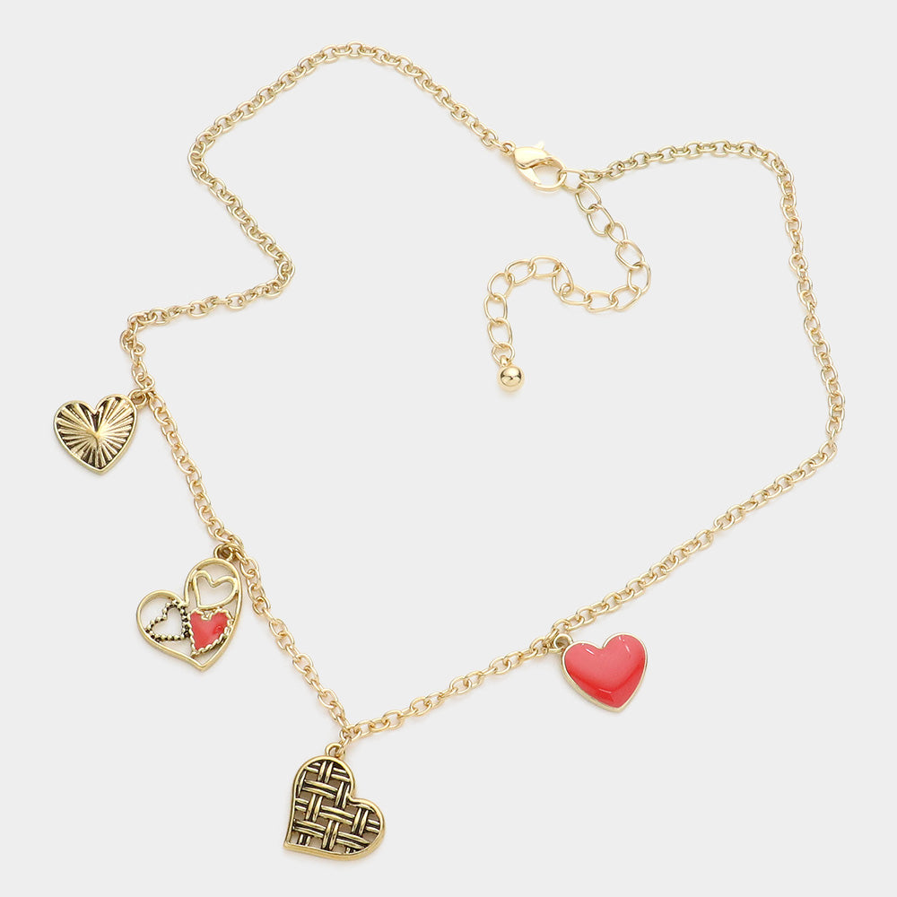 iLLASPARKZ Heart Collage Collar Necklace