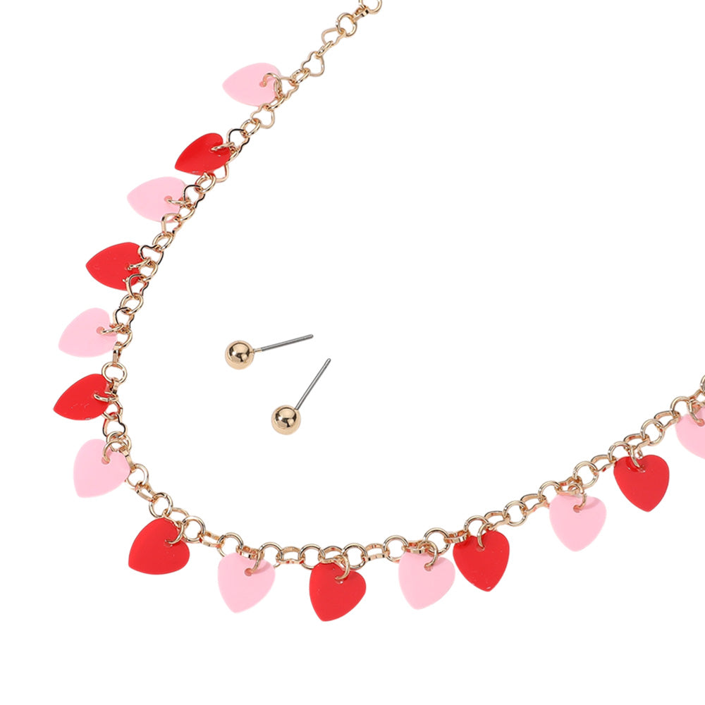 iLLASPARKZ Heart Sequin Station Necklace