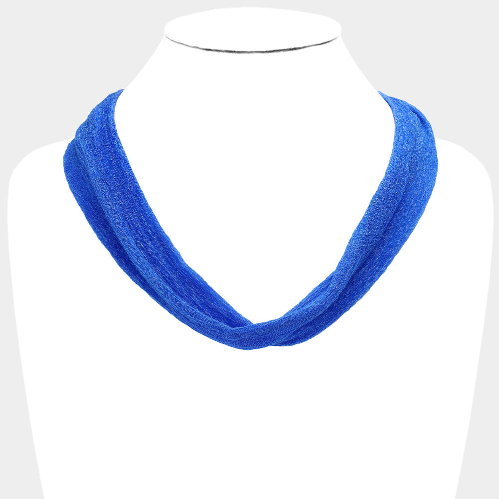 iLLASPARKZ Shiny Fabric Chiffon Scarf Necklace
