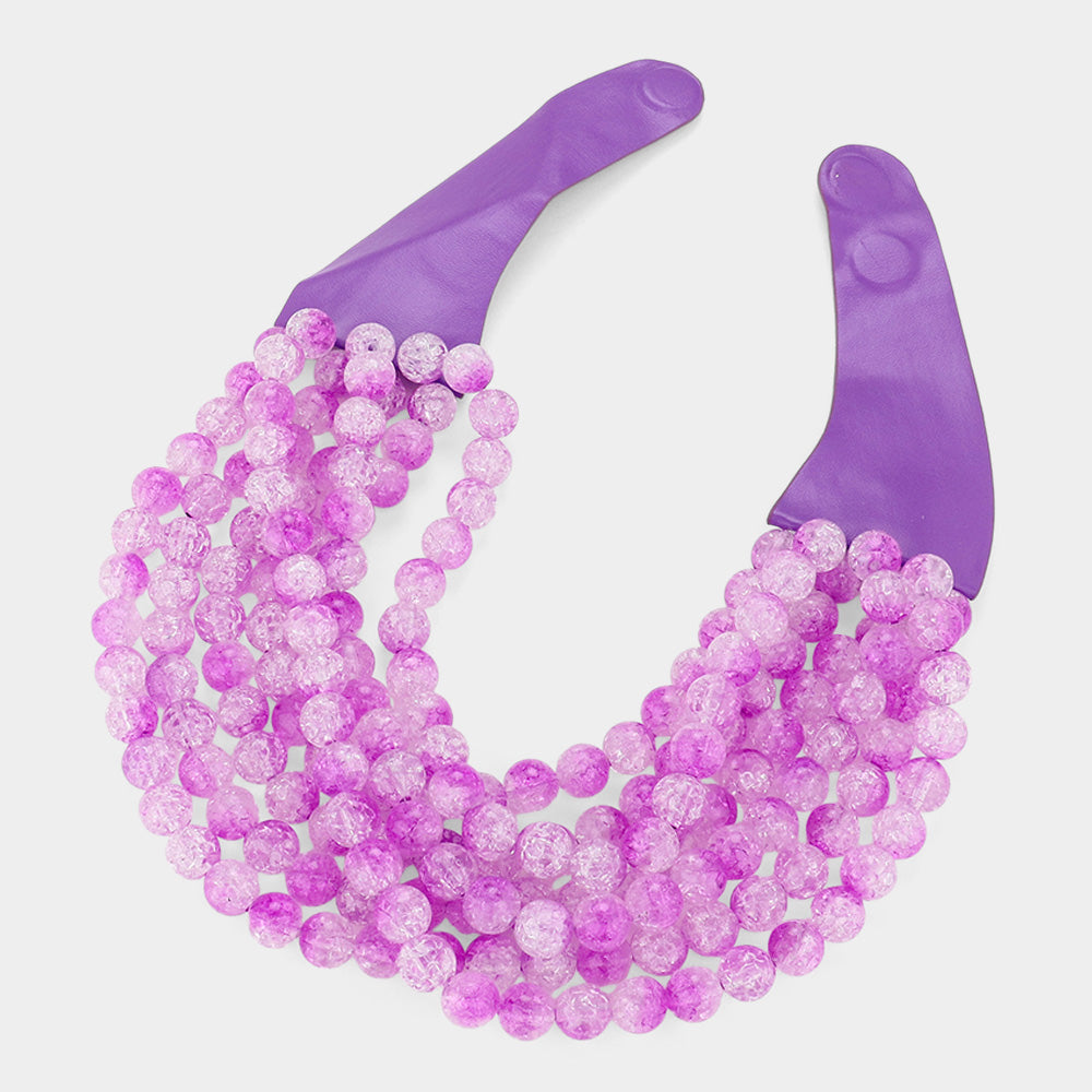 iLLASPARKZ Faceted Beaded Multi Layered Magnetic Collar Necklace