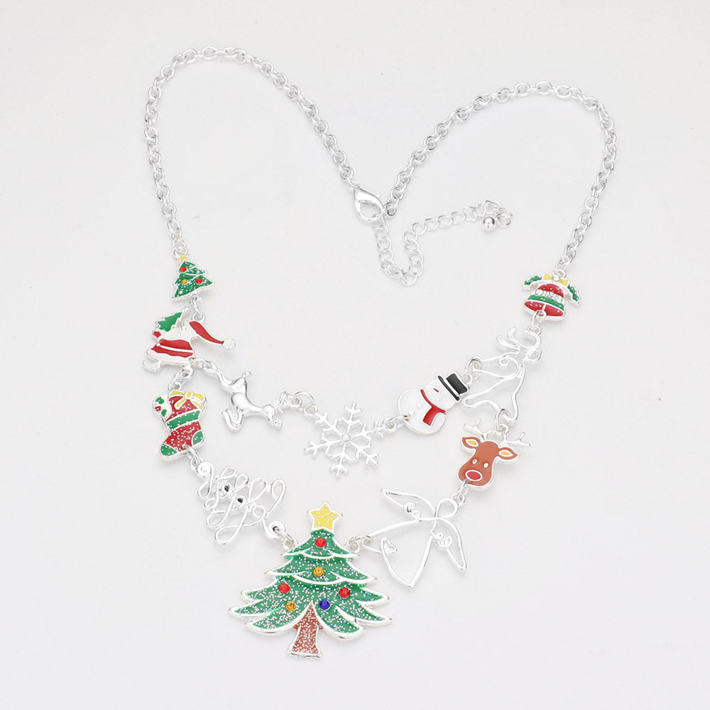 iLLASPARKZ Christmas Pendant Link Necklace
