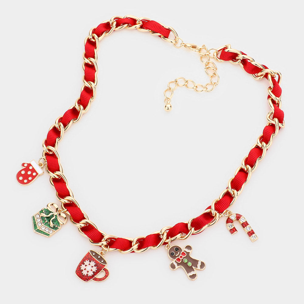 iLLASPARKZ Glove Christmas Gift Snowflake Mug Cup Gingerbread Man Candy Cane Pendant Necklace