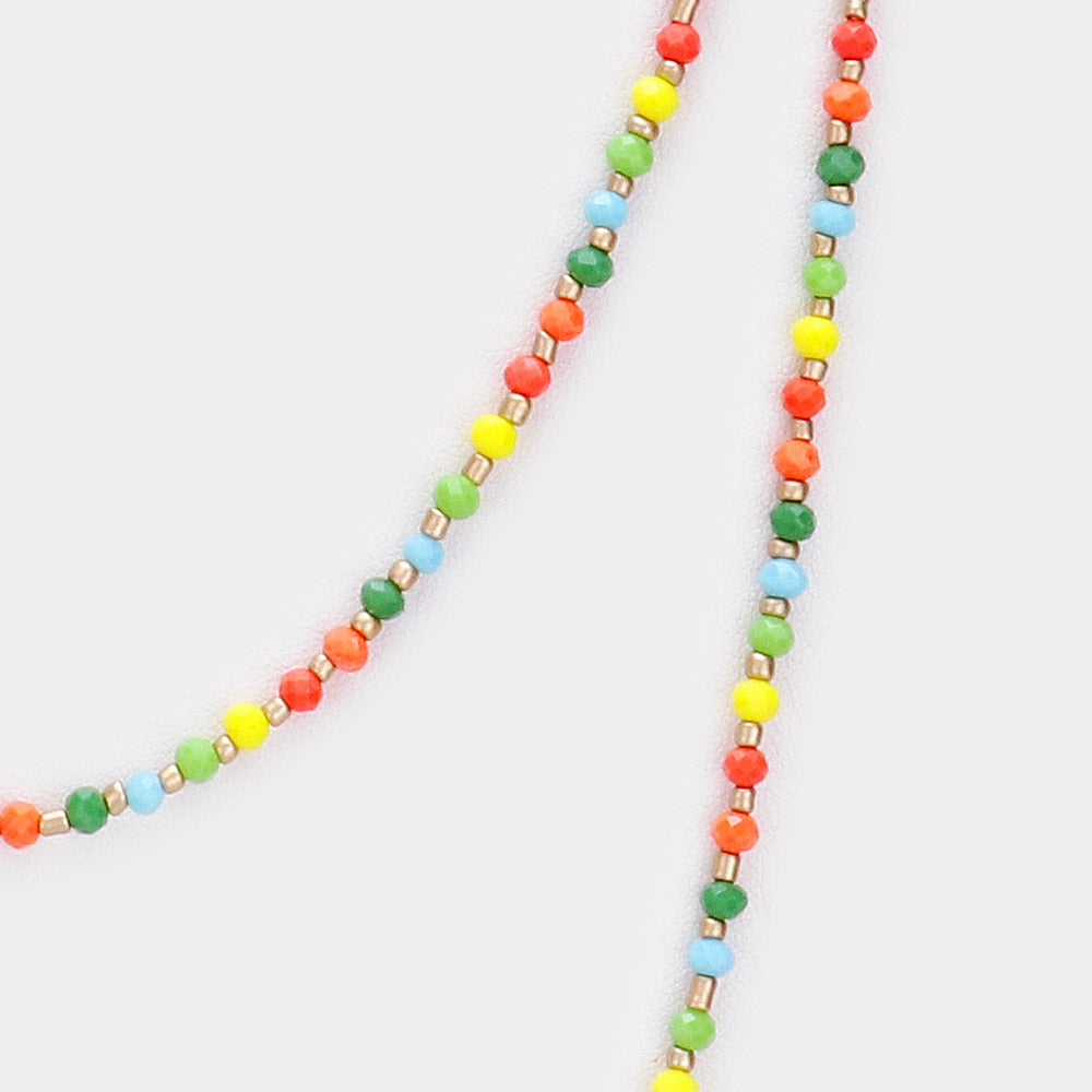 iLLASPARKZ Colorful Faceted Bead Layered Necklace