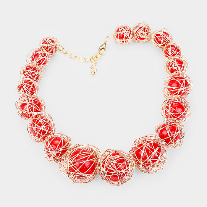 iLLASPARKZ Wire Wrap Statement Collar Necklace