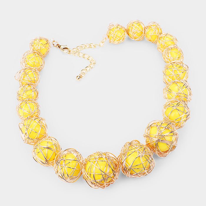 iLLASPARKZ Wire Wrap Statement Collar Necklace