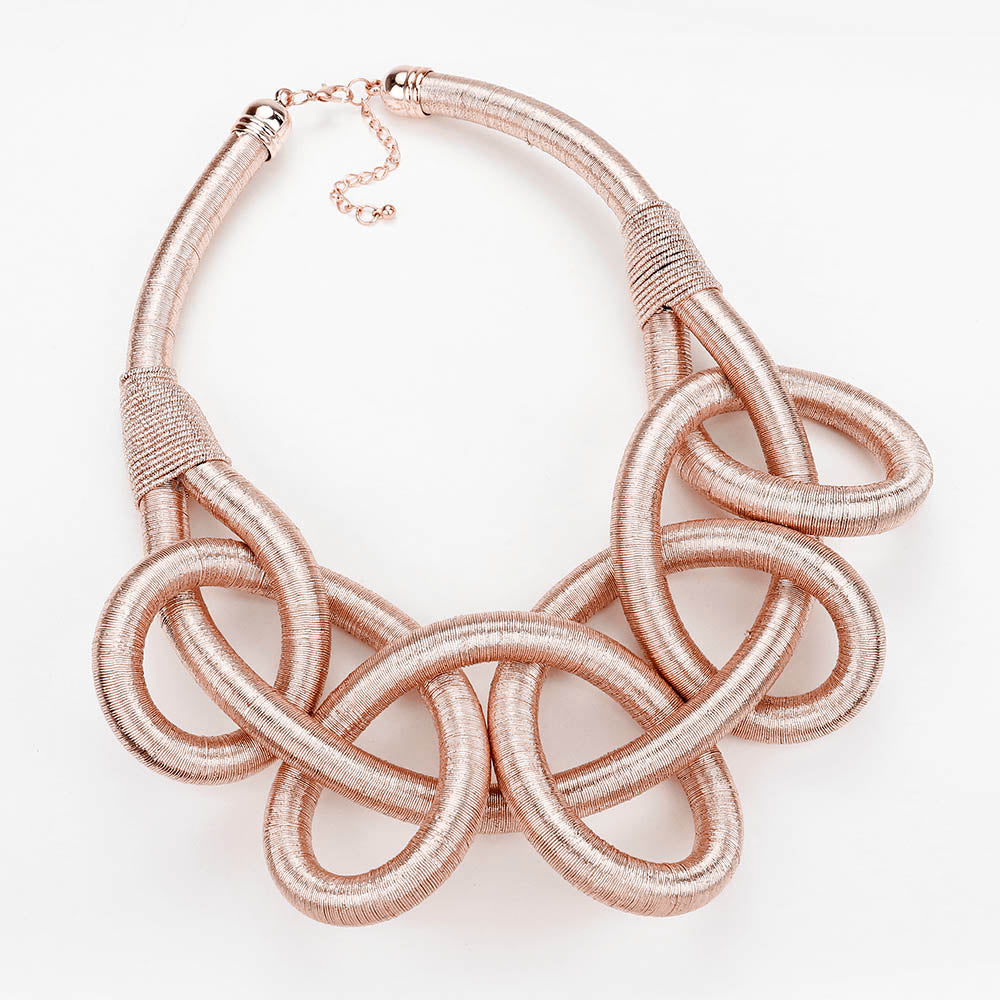 iLLASPARKZ Glitter Fabric Twist Collar Necklace